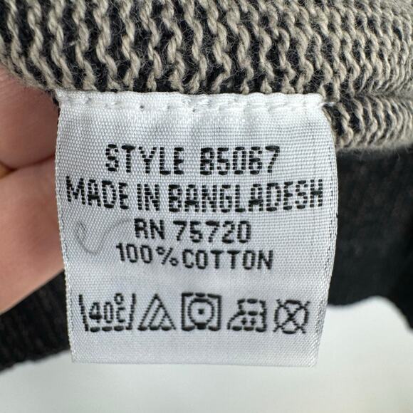 VTG Y2K BKE by Buckle Quarter Zip Sweater Mens L Black Gray NEW Knit Pullover - Picture 8 of 9